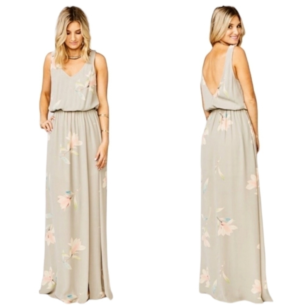 SHOW ME YOUR MUMU Kendall maxi dress bridesmaid lily showers grey gray